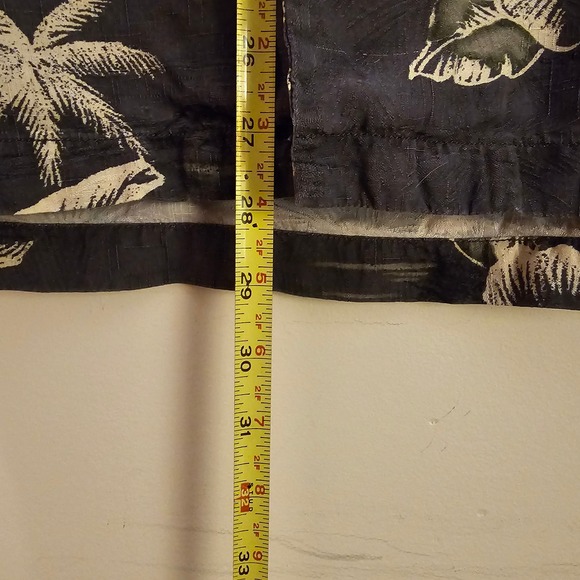 Tommy Bahama Silk Hawaiian Shirt Small Charcoal Palm Hibiscus Tropical RN86549 - Picture 8 of 9